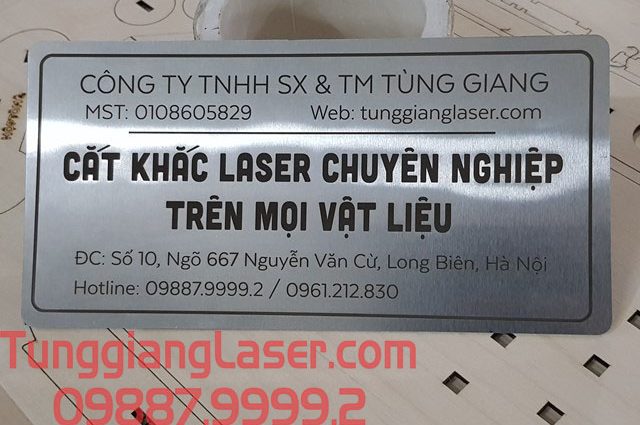 Báo giá khắc laser lên inox giá rẻ tại hà nội
